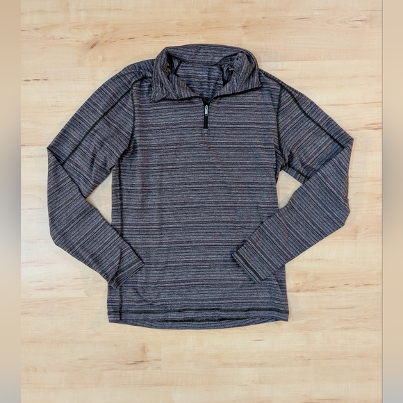 lululemon athletica Tops - Medium Lululemon Striped Quarter-Zip